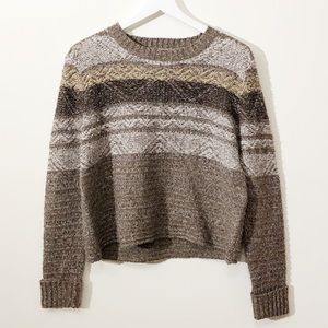 Brown crop sweater